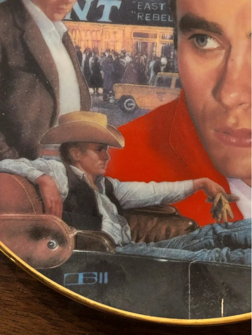 Vintage James Dean Hamilton Collection Collector Plate Thomas Blackshear #0017A